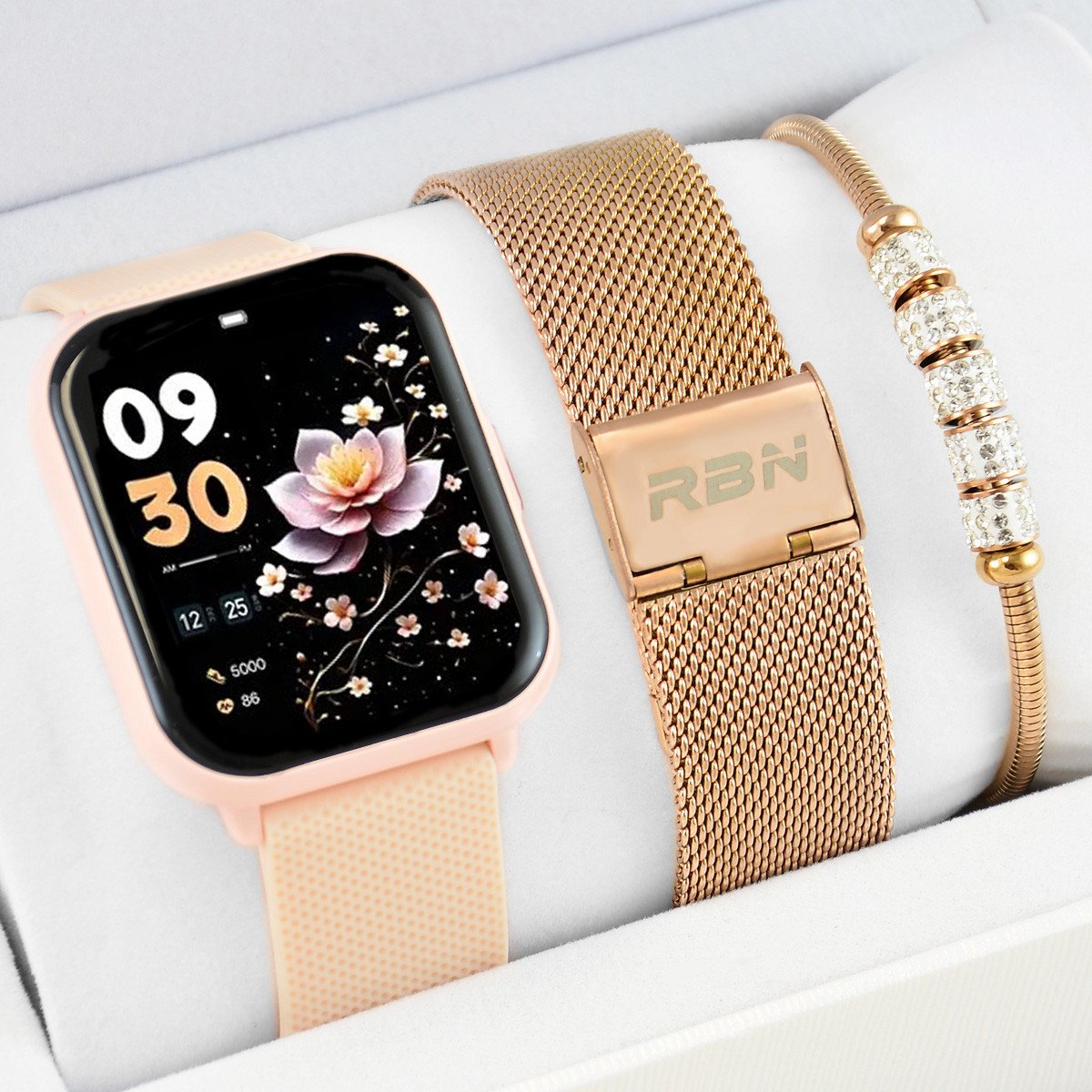 Smartwatch Rubicon Zestaw zegarek Damski SMARTWATCH RUBICON RNCF46 RG + bransoletka