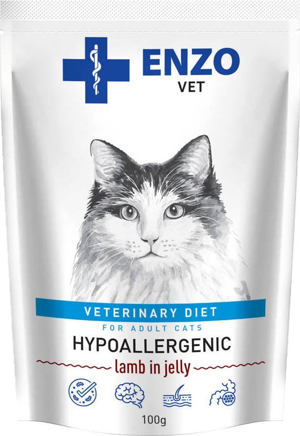Triton ENZO VET Hypoallergenic dla kotów z jagnięciną w galaretce 100g
