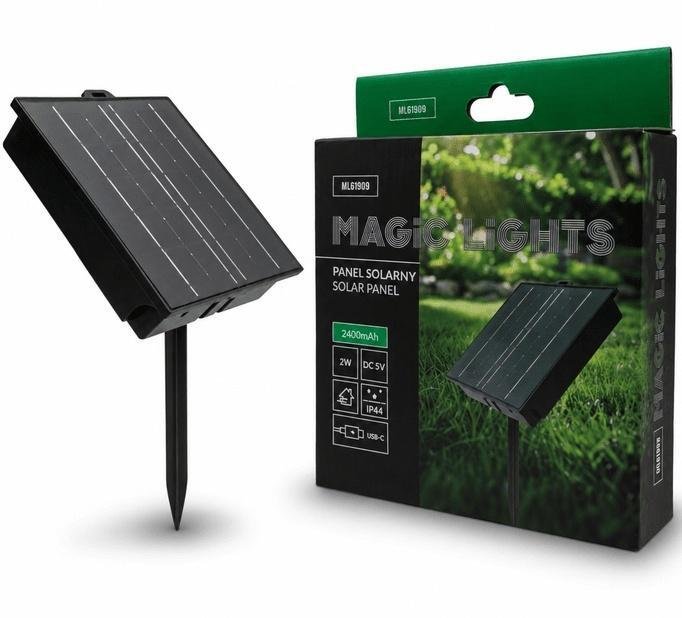 Ecolight Magiczne lampki panel solarny 2400mAh 5V/2W USB