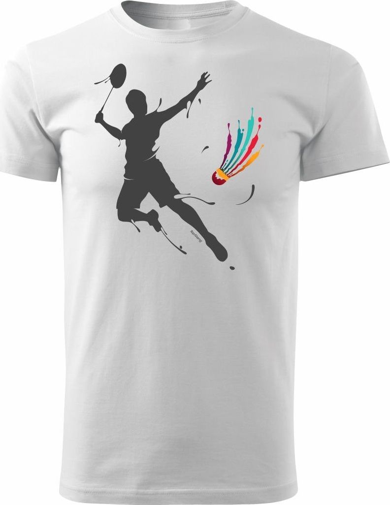 Topslang Koszulka z badmintonem Badminton męska biała REGULAR S