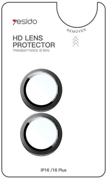 yesido Lens Protector WB54 iPhone 16 / 16 Plus, BLACK / CZARNY