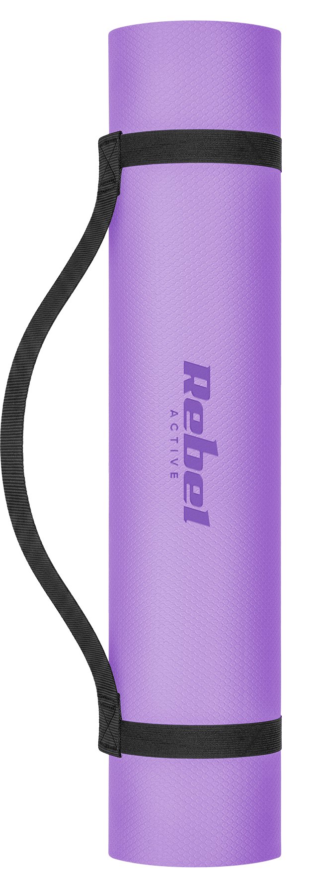 Rebel Active Mata gimnastyczna do ćwiczeń joga, pilates, fitness, 183x61cm, grubość 1cm, materiał TP...