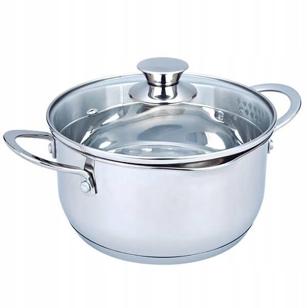 Maestro Garnek stalowy z pokrywką na indukcję gaz 24cm 5.0L MAESTRO MR-3510-24
