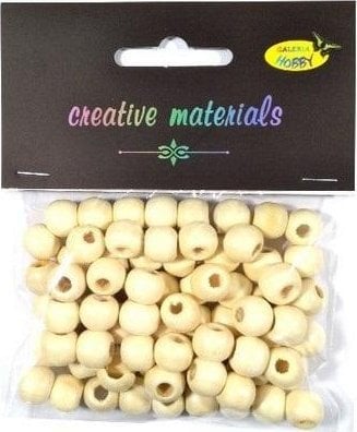 Shan Koraliki drewniane kremowe 10mm 25g