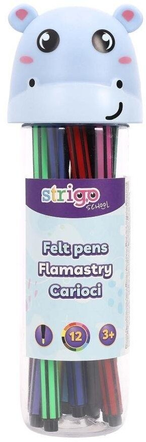Strigo Flamastry Hipopotam 12szt