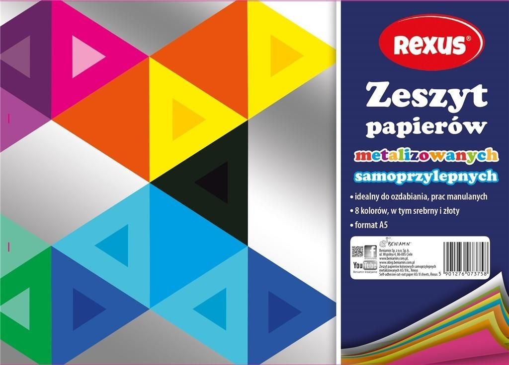 Beniamin Wycinanka samoprzylepna metalizowana A5/8K (10szt)