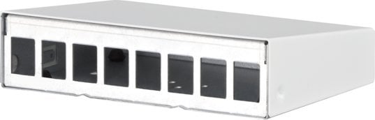 Metz METZ CONNECT Obudowa AP Keystone 8-portowa, czysta biel RAL9010