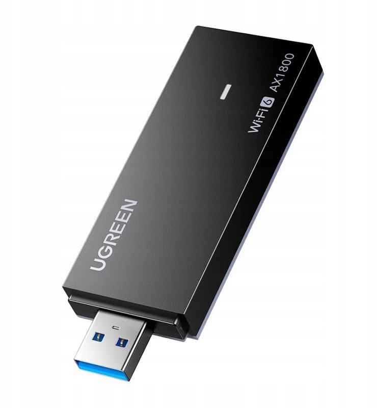 Karta sieciowa USB UGREEN CM499 Wi-Fi 6 1800 Mb/s 2.4 + 5 GHz (czarna)
