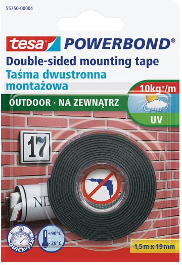 Tesa Taśma montażowa dwustronna na zewnątrz 19mm x 1,5m (H7774802)