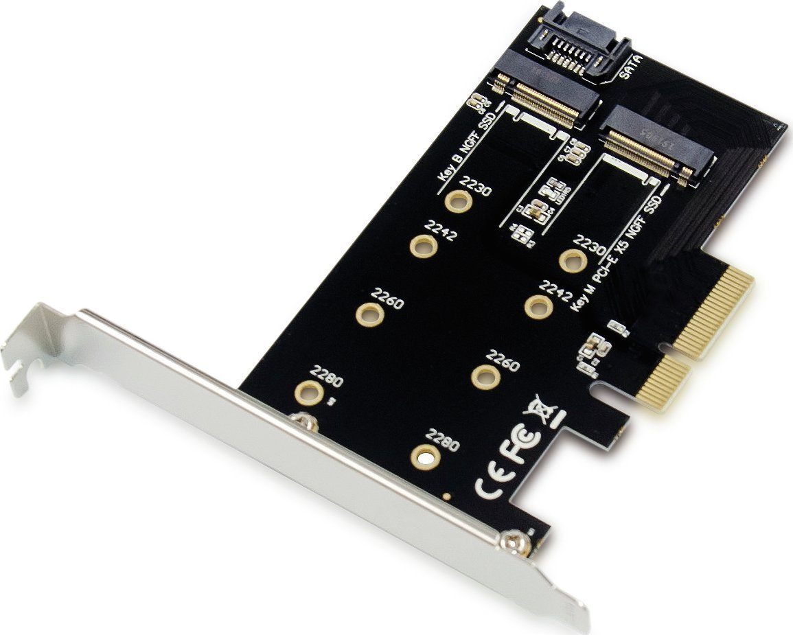Conceptronic CONCEPTRONIC PCI Express Card 4-Port M-Key M.2 -> PCIe-NVMe