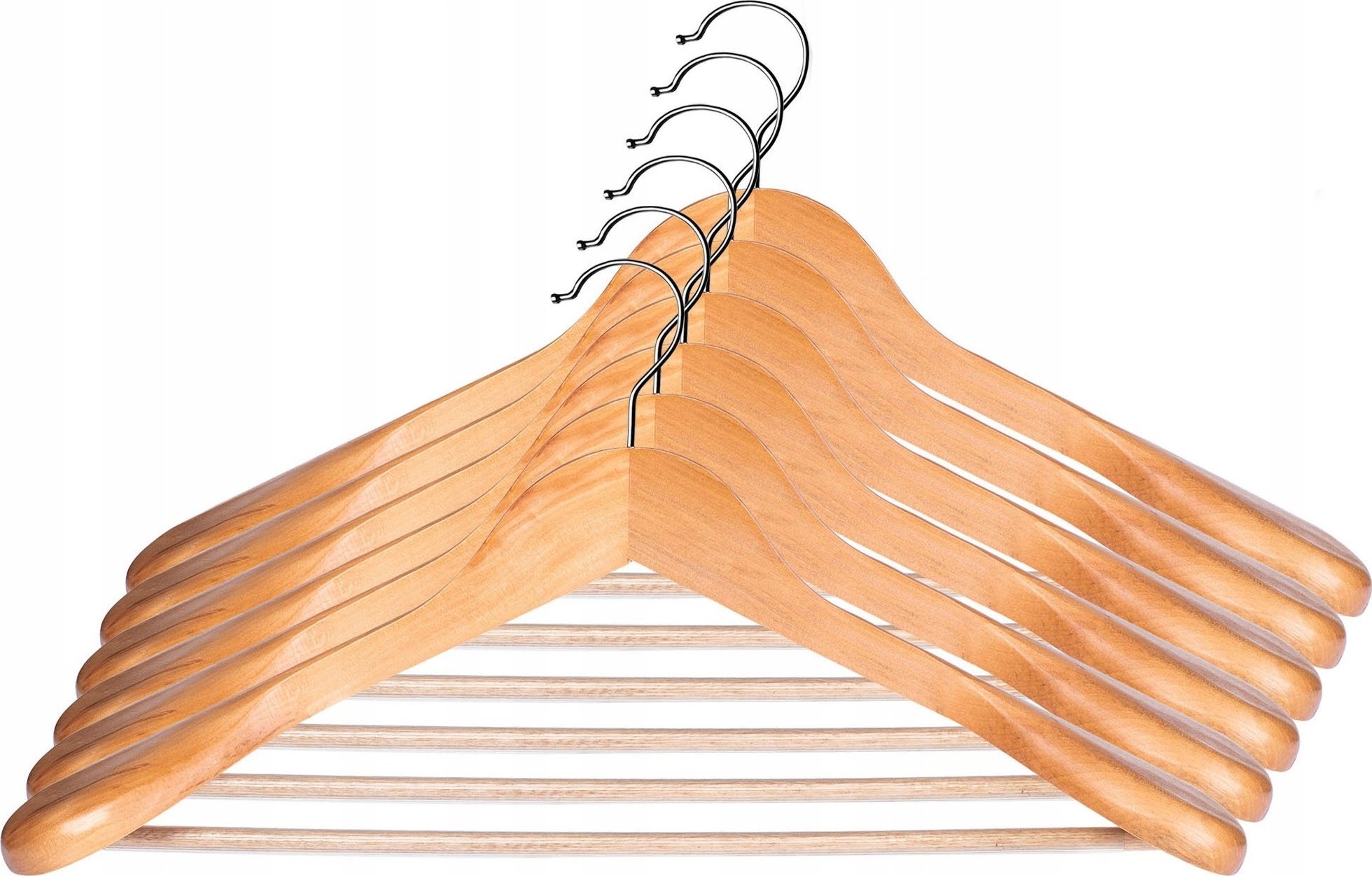 Kadax Wieszak Drewniany Na Ubrania Odzież Solidny 6szt