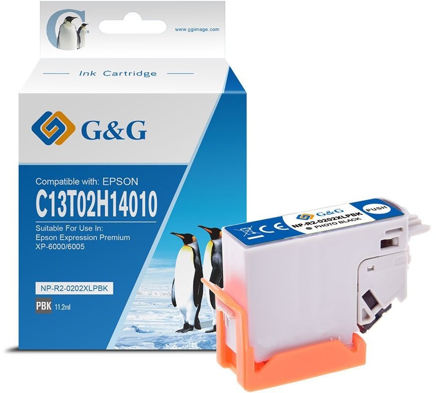 G&G kompatybilny ink / tusz z C13T02H14010, NP-E-0202XLPBK, photo black