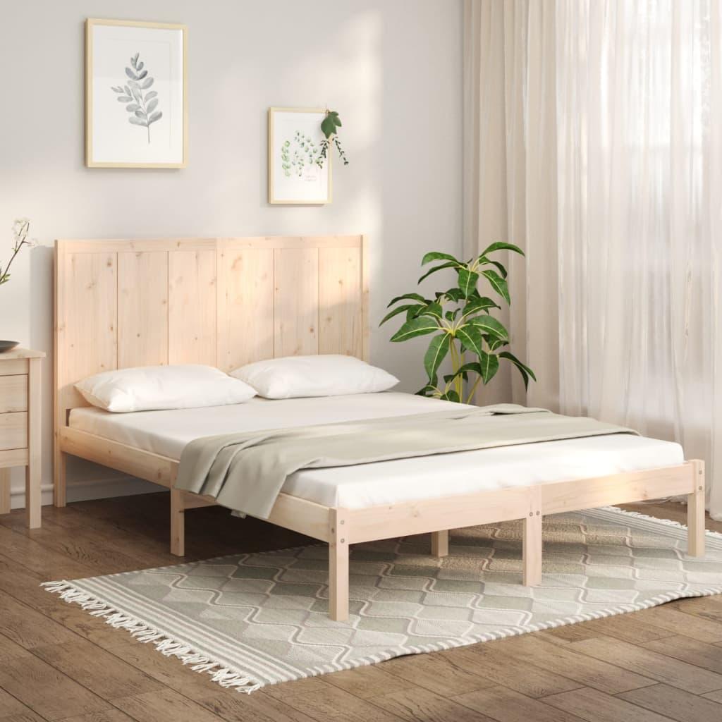 Фото - Ліжко VidaXL Rama łóżka, lite drewno, 150x200 cm, King Size 