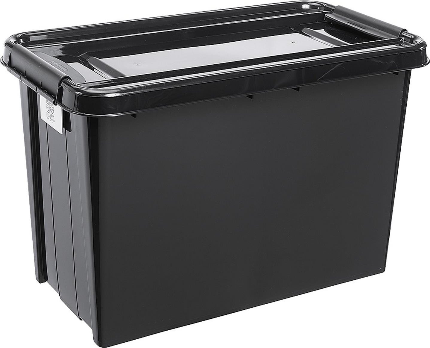 Zdjęcia - Kosz na śmieci Plast Team Pojemnik z pokrywą PlastTeam ProBox Recycle QR 70L czarny 