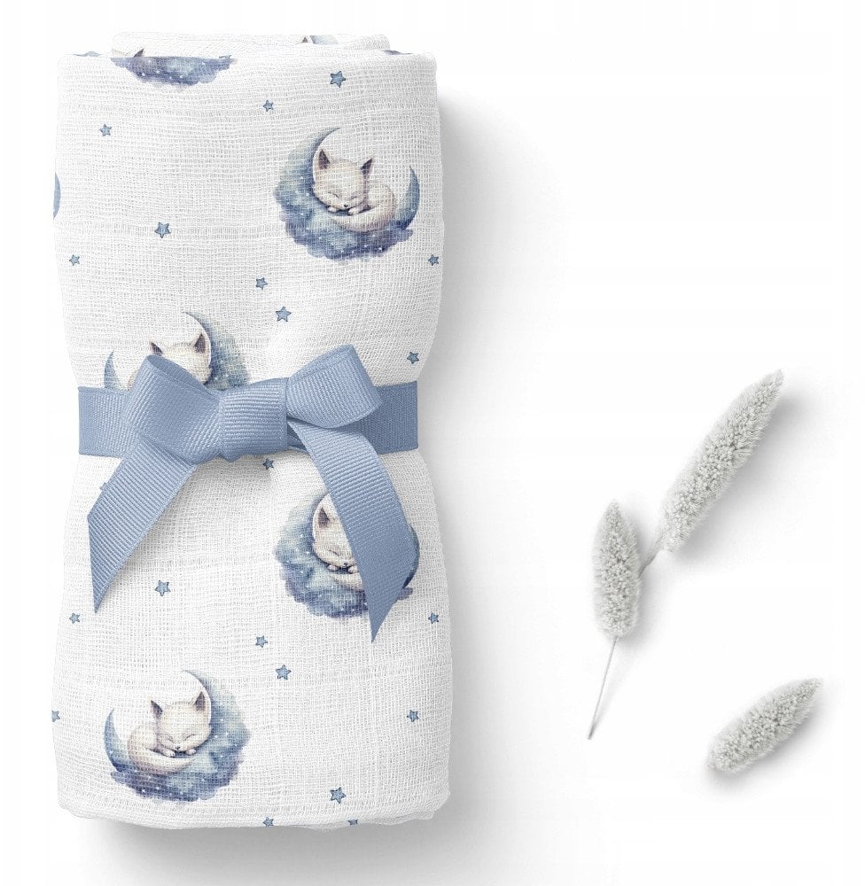 Bocioland BOCIOLAND BL191-PIELUSZKA BAMBUSOWA 75X75 SPIĄCE LISKI