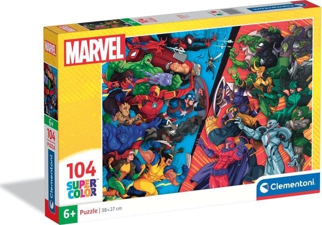 Clementoni Puzzle SuperColor Marvel Heroes vs Villains 104 elementy (25061)