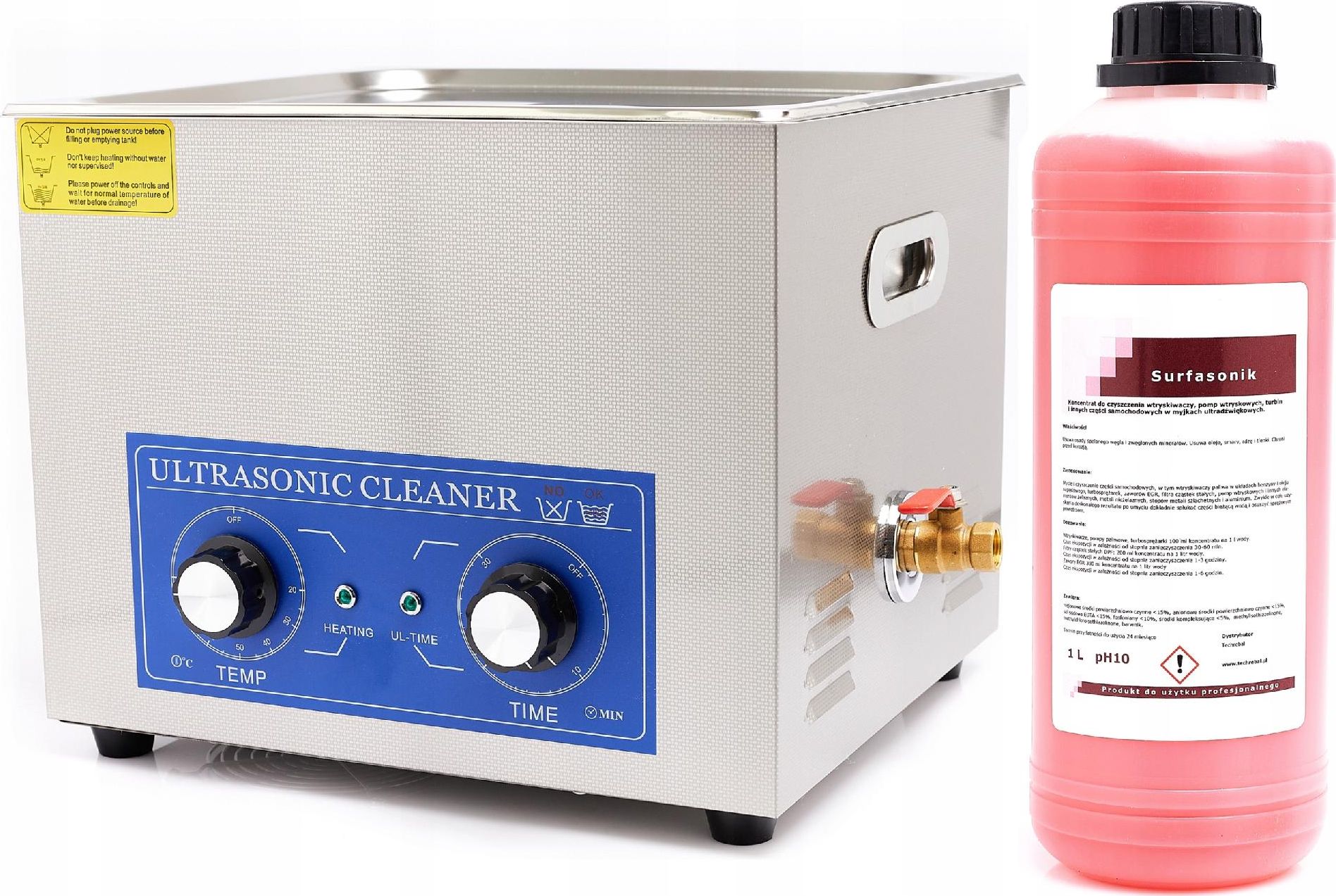 Techrebal Myjka ultradźwiękowa PS-60 15L + surfasonic 1L