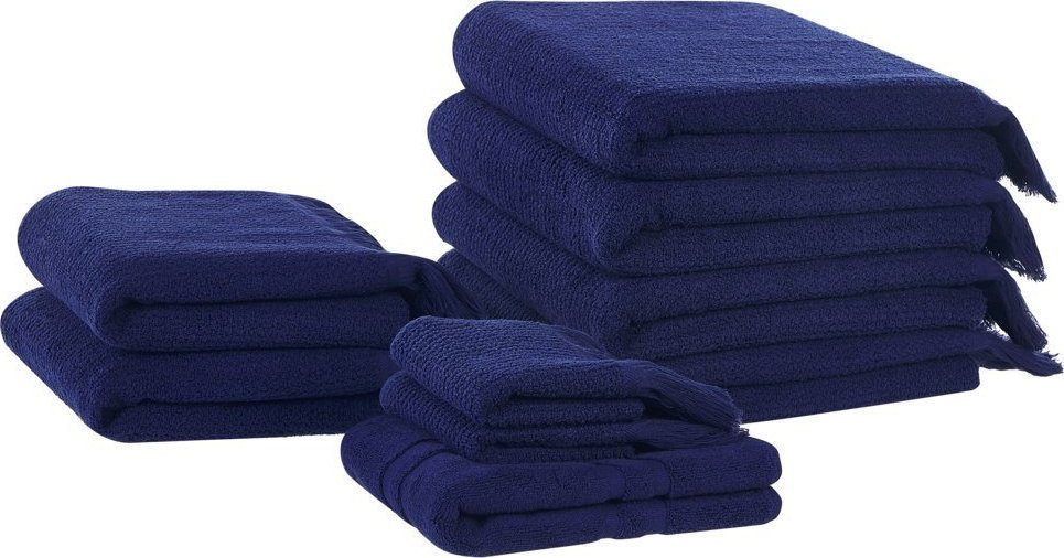 Фото - Рушник Beliani Komplet 9 ręczników bawełnianych frotte niebieski ATIU Lumarko! 
