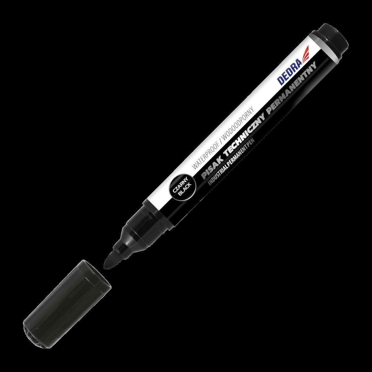 Dedra Marker techniczny permanentny czarny,okrągły 1.5mm 1 szt.