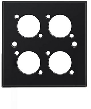 Kera Audio Panel montażowy poczwórny Teriux TWP-4-BK