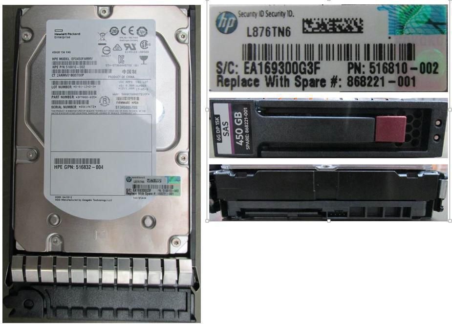 Dysk HP HDD Hot Plug 450GB SAS 15K