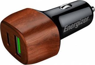 Ładowarka Energizer Ultimate - Ładowarka samochodowa USB-C & USB-A 38W PD + QC3.0 (Walnut)