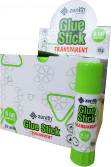 Zenith Klej w sztyfcie 15g transparentny 20szt.