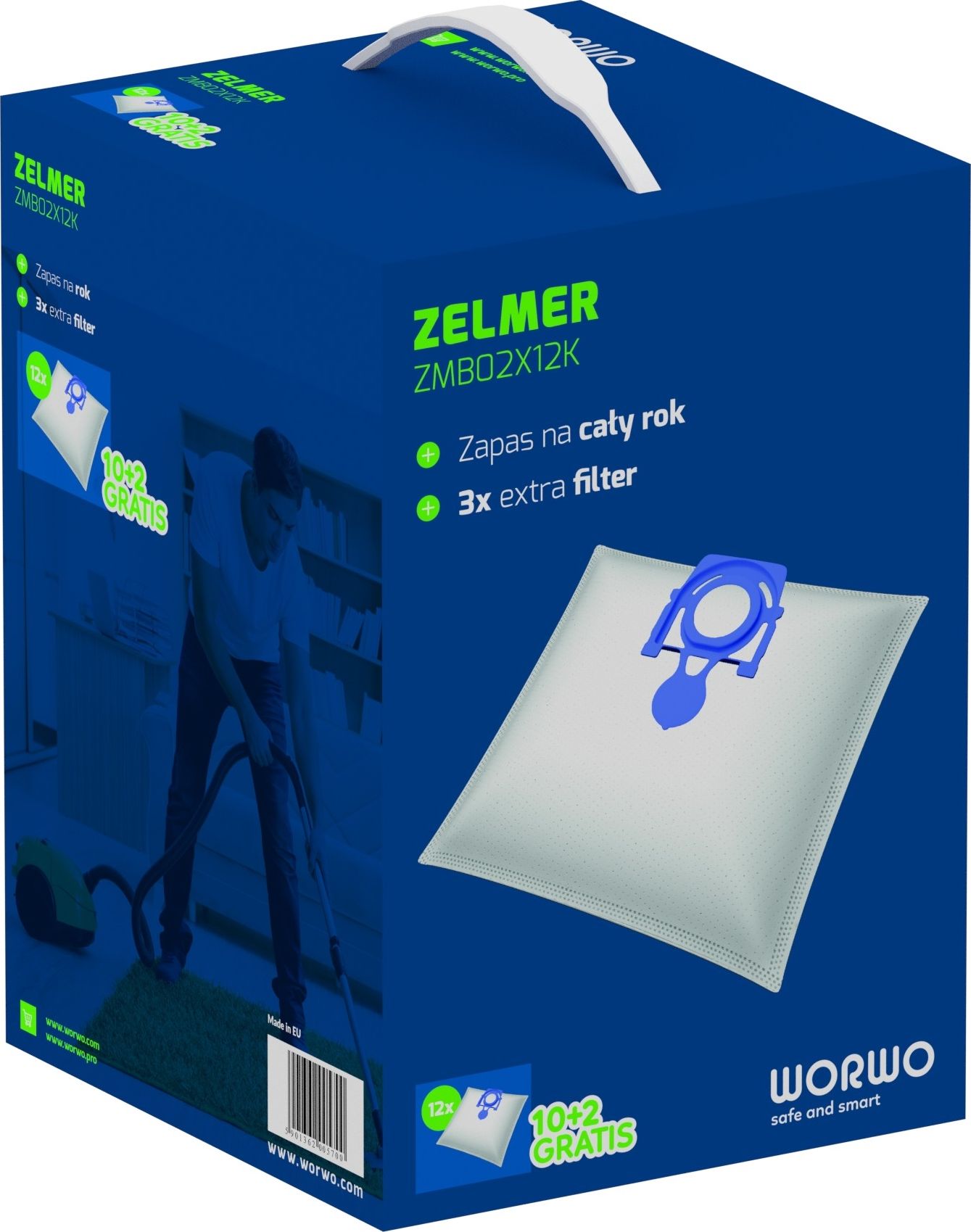 Worek do odkurzacza Worwo Worki do odkurzacza ZMB02X12K