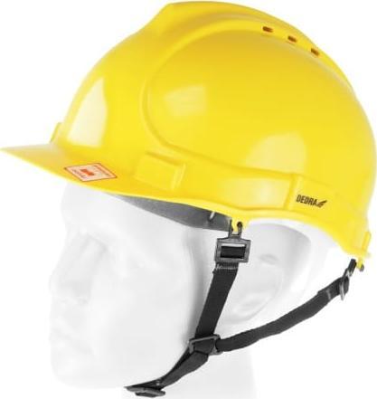 Dedra Kask ochronny, biały, 4-punktowy pasek podbródkowy