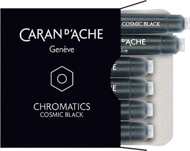 Caran d`Arche Naboje atramentowe Chromatics czarne 6 sztuk
