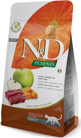 Farmina FARMINA N&D CAT PUMPKIN VENISON & APPLE - koty dorosłe, z jeleniem, dynią i jabłkiem - sucha karma dla kota - 5kg