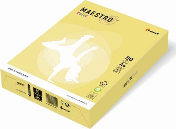 Mondi Papier ksero Maestro A4 80g cytrynowy 500 arkuszy
