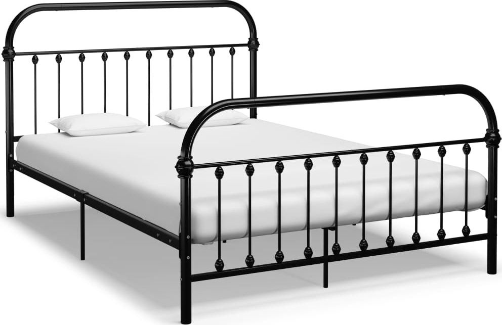 Фото - Ліжко VidaXL Rama łóżka, czarna, metalowa, 120 x 200 cm 