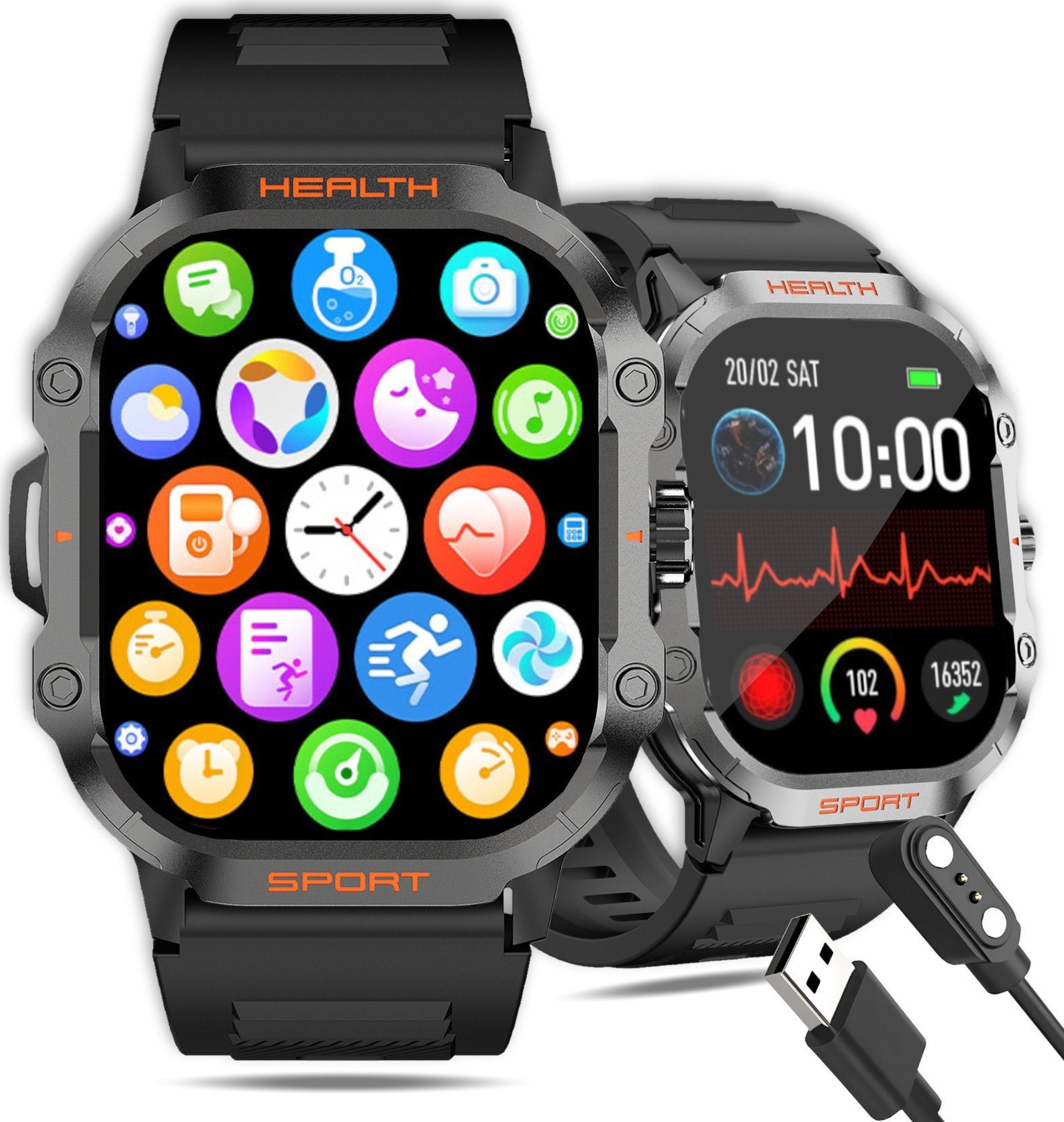 Smartwatch Wenom Smartwatch Zegarek Damski Męski Sportowy smart watch w Języku Polskim