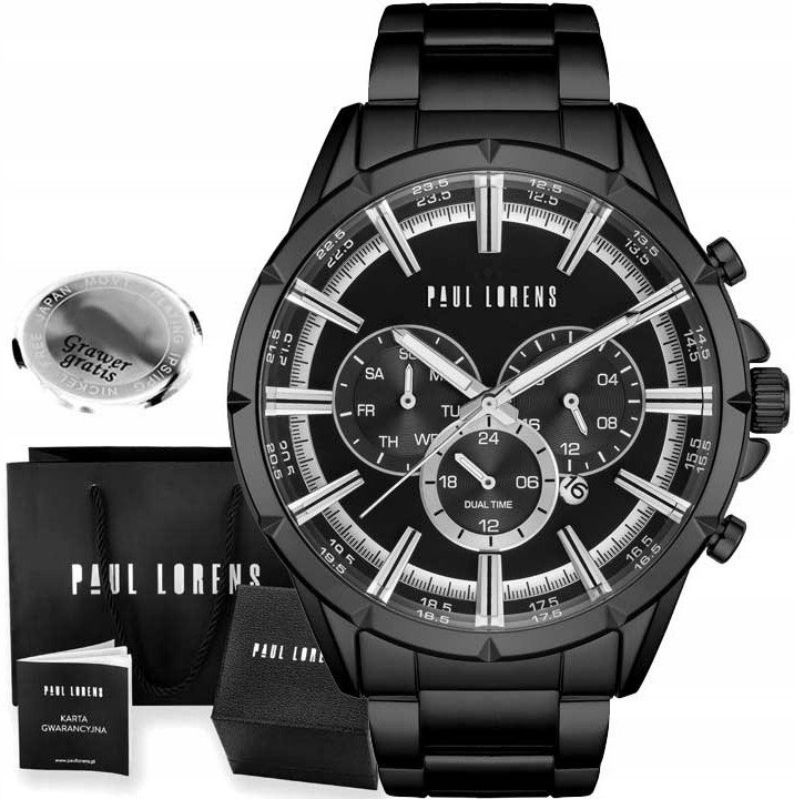 Zegarek Paul Lorens Zegarek męski -LUXURY-1A5 Z GRAWEREM