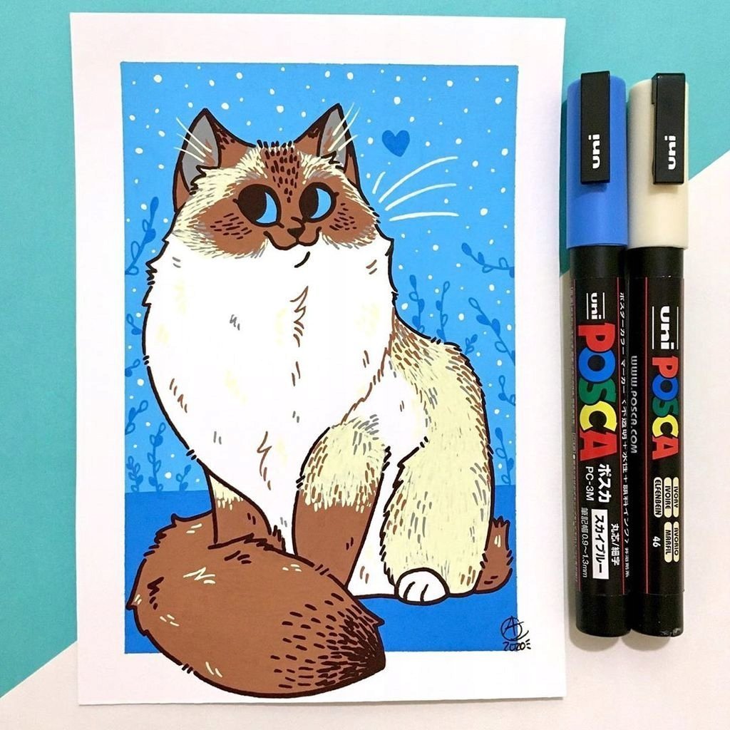 UNI-BALL POSCA PC-1MR marker 1 szt. Końcówka cienka Fioletowy