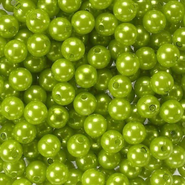 kufer-pasmanteria.pl Koraliki perłowe 14 mm (4szt) Pistacja