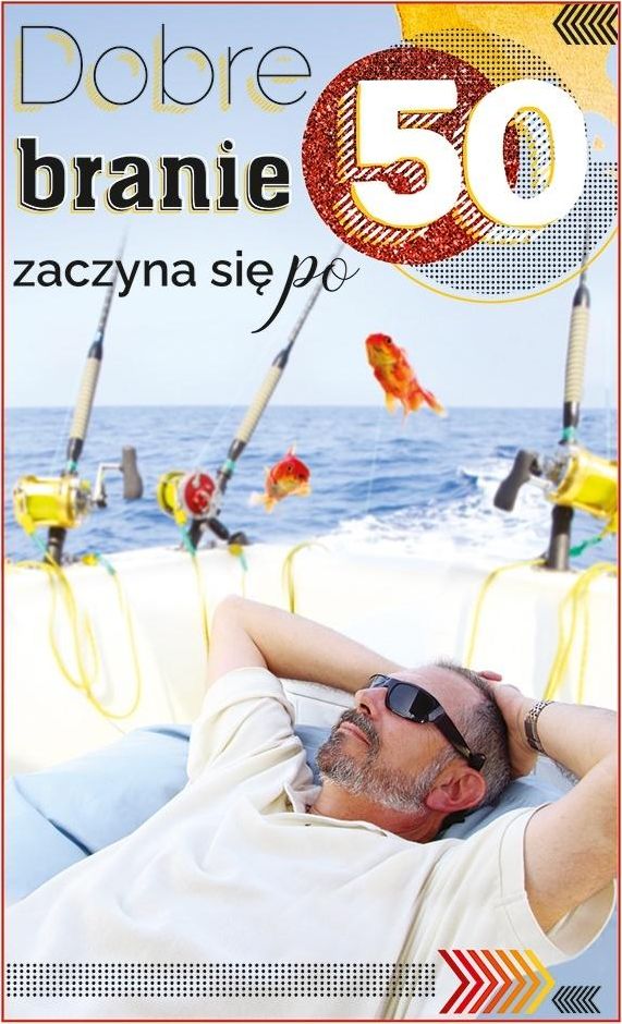 AB Card Karnet 50 Urodziny - Dobre branie zaczyna się po 50 - DH07