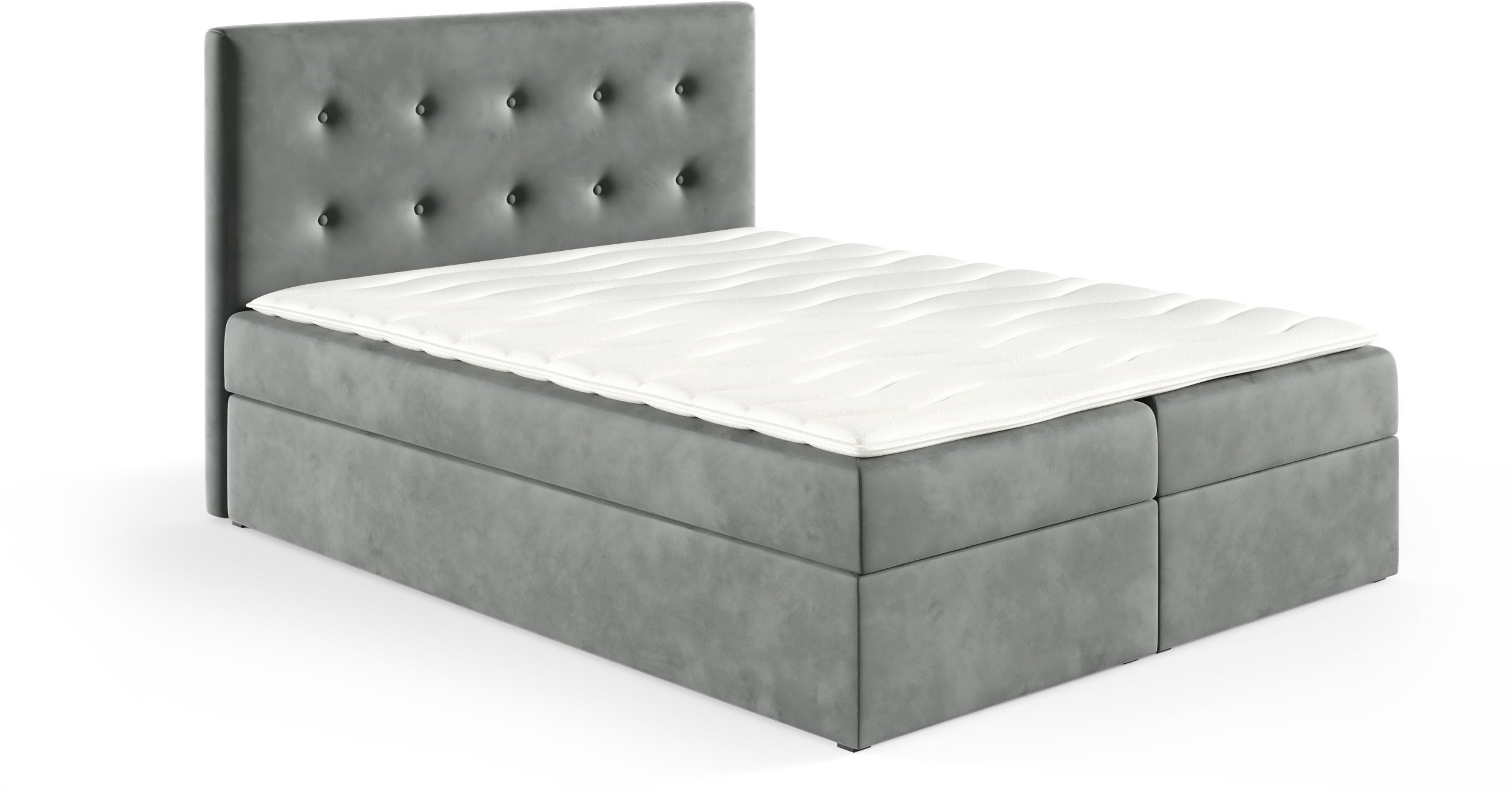 Łóżko kontynentalne Louis Box 140x200 bez nóg riviera 91