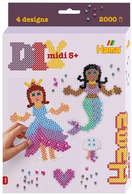 Hama Koraliki Midi Księżniczka i Syrenka 2000el