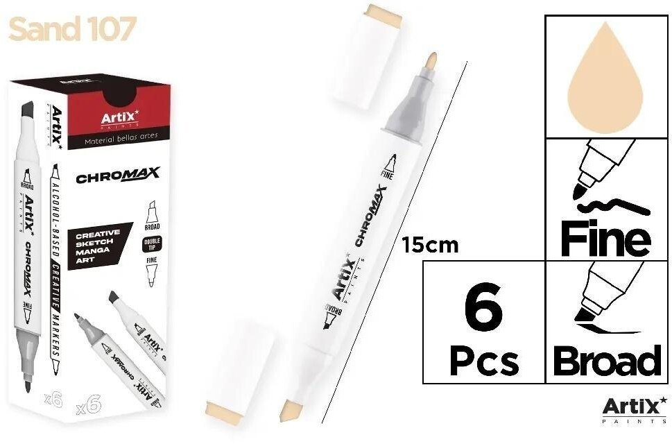 Grohe Marker Chromax z 2 końcówk. sand 107 (6szt)