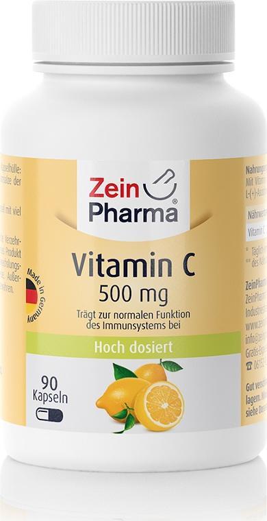 Фото - Вітаміни й мінерали ZeinPharma Zein Pharma Zein Pharma - Witamina C, 500mg, 90 kapsułek 
