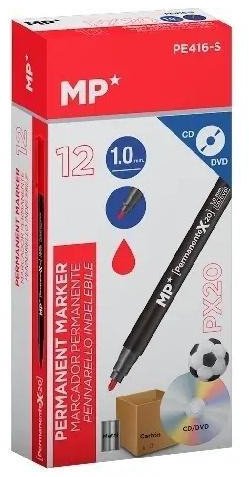 Bic Marker permanentny 1,0mm do CD/DVD czerwon (12szt)