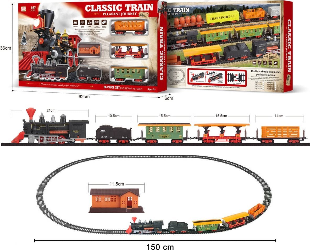 Trifox KOLEJKA NA BATERIE 26 ELEMENTÓW