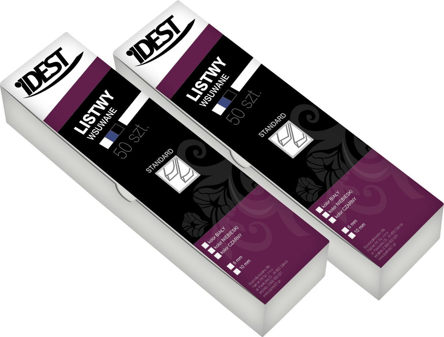 Idest Grzbiety wsuwane standardowe A4 4mm niebieski 50szt. (BEGLS016BL2970050A8)