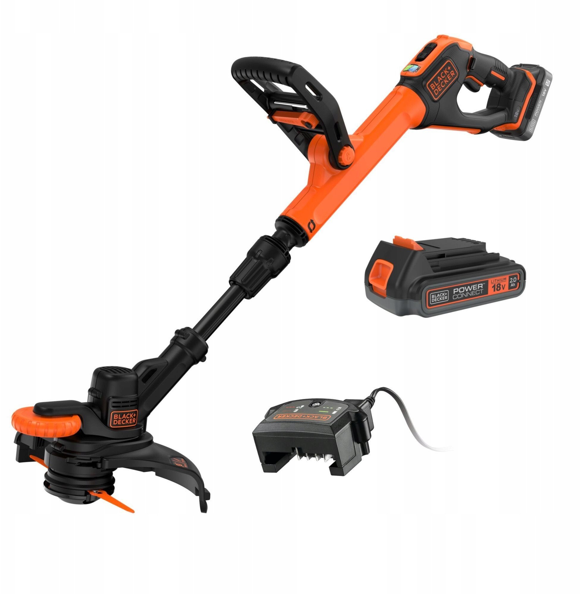 Black & Decker Akumuliatorinė žoliapjovė su 25 cm ašmenimis, 18V, Juodas & Decker [BCSTR918D1-QW] 2,0Ah