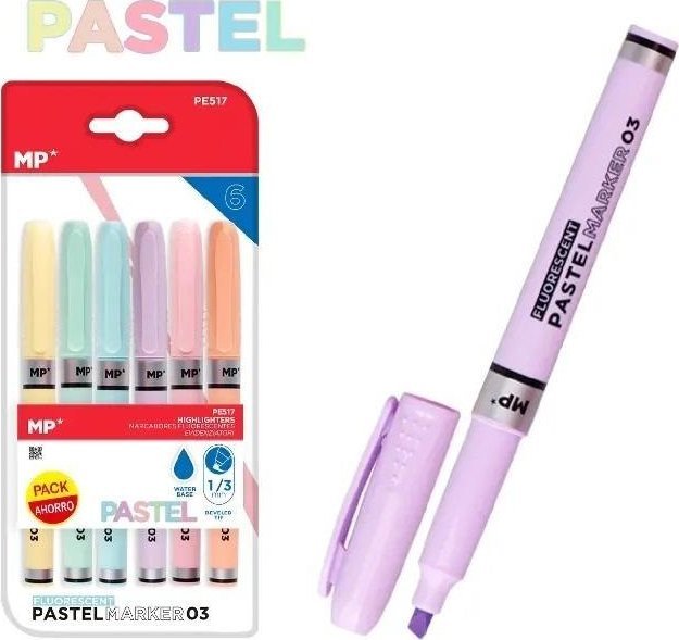 Q-Connect Zakreślacz fluorescencyjny pastelowe Macaron
