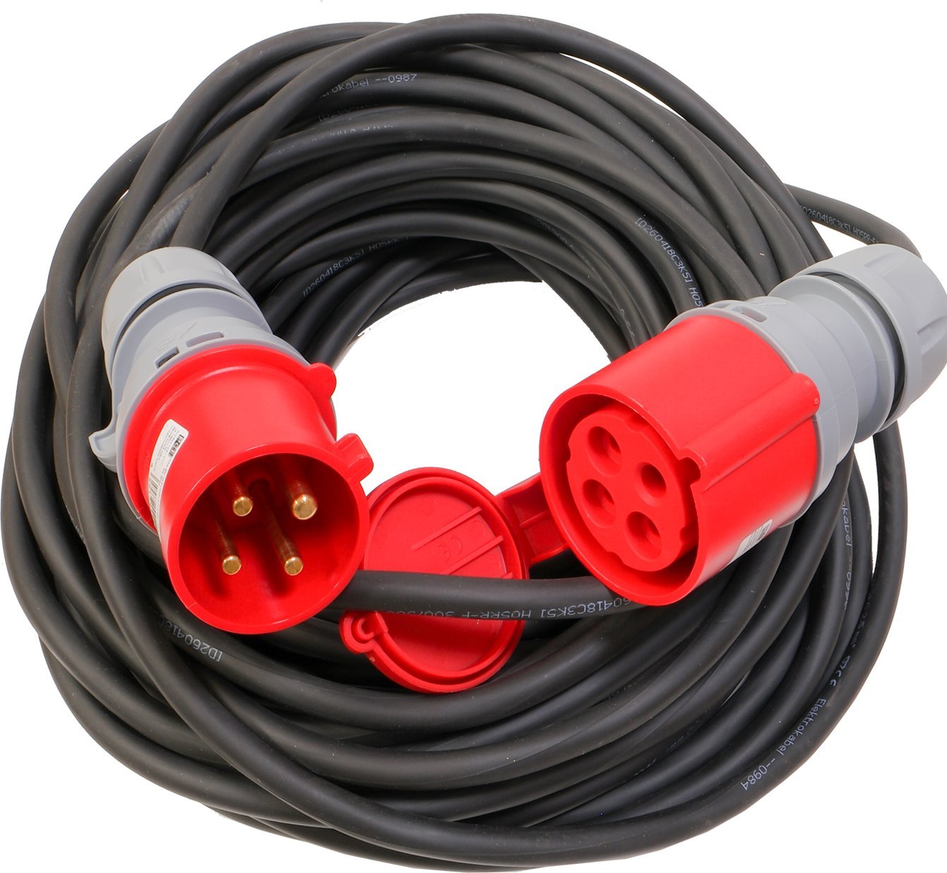 Mojeledy Przedłużacz gumowy OW 4x2,5 z/u gn wt 4p 32A 15m