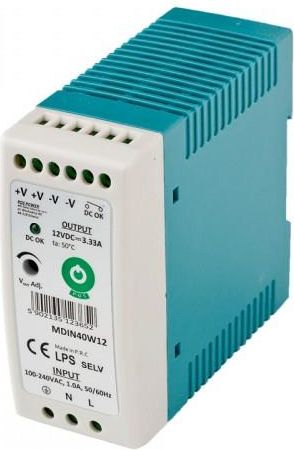 Mojeledy Zasilacz led POS na szynę DIN 40W 12V DC 3,33A (MDIN40W12)