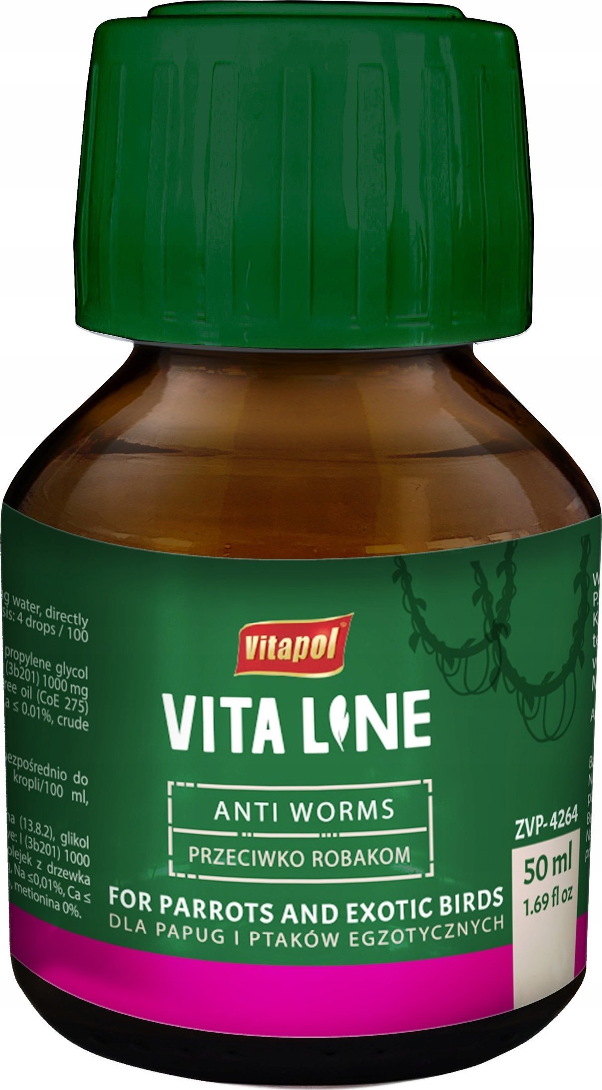 Vitapol Vitaline przeciwko robakom dla ptaków egzotycznych 50ml